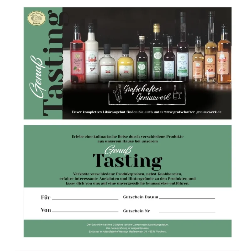 Gutschein Gutschein für unser "Genuss Tasting"